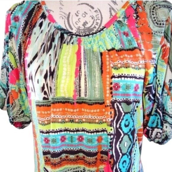 Uncle Frank Aztec Print Casual Tunic/Shift Dress - Picture 3 of 8